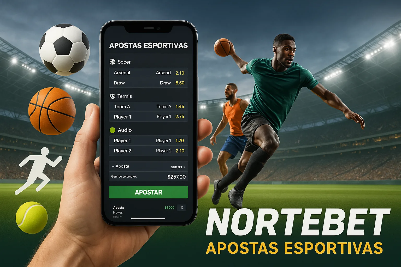 Aposte em apostas esportivas no cassino online NORTEBET